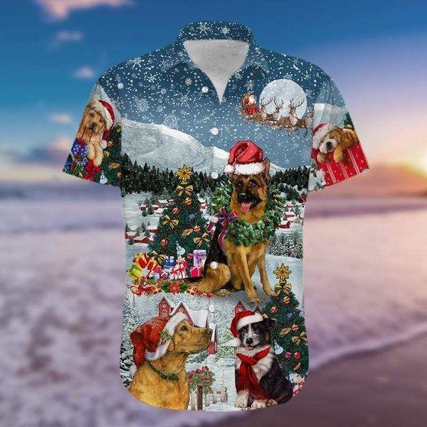 Felacia Lovely Dogs Under Christmas Aloha Hawaiian Shirt | For Men & Women | HW514-BehighStyle