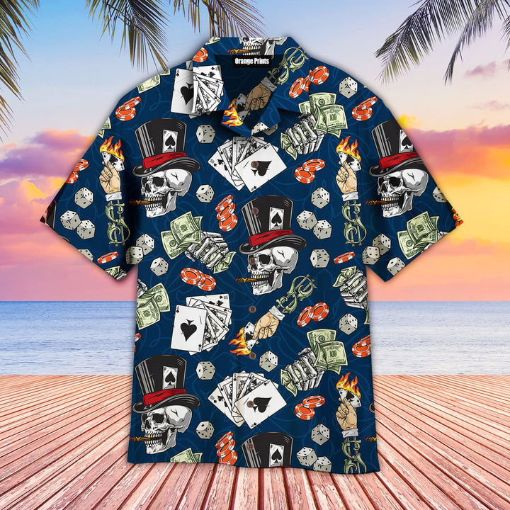 Lucky Dice Spades Gambling Skull Aloha Hawaiian Shirt | For Men & Women | HW919-BehighStyle