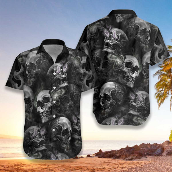 Luxury Skull Smoke Hawaiian Shirt | For Men & Women | HW635-BehighStyle