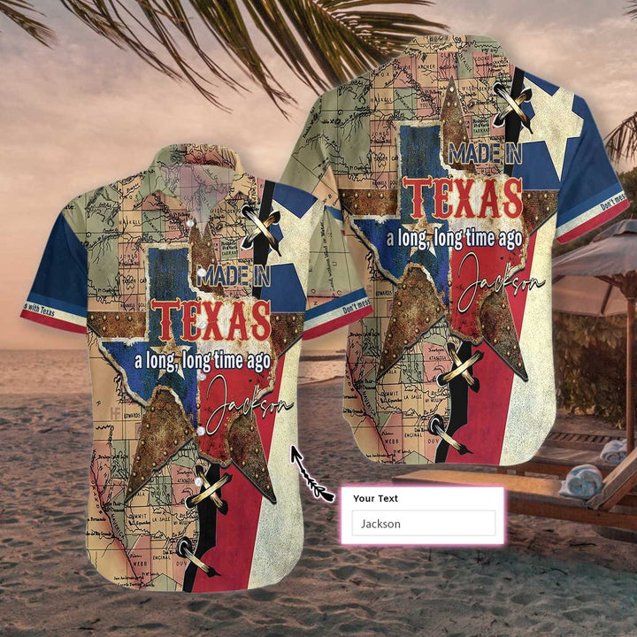 Made In Texas Long Time Ago Custom Name Hawaiian Shirt | For Men & Women | HN519-BehighStyle