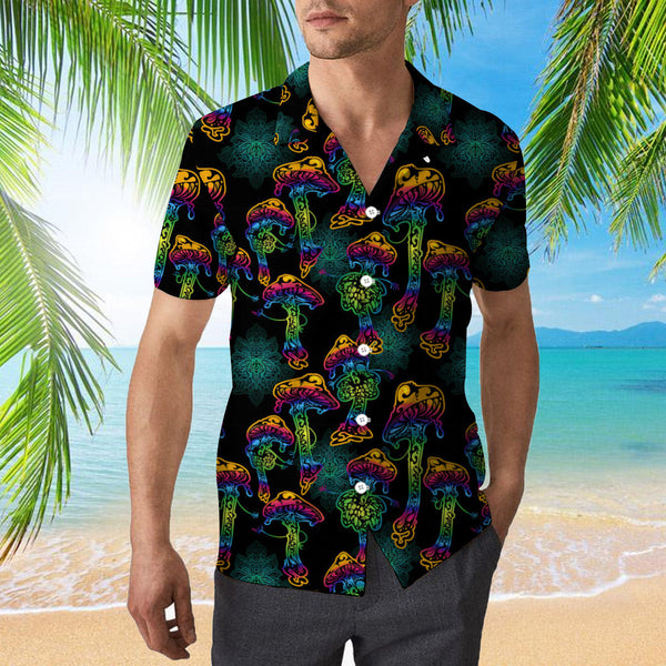 Magic Psychedelic Neon Mushroom Hawaiian Shirt | For Men & Women | HW1037-BehighStyle