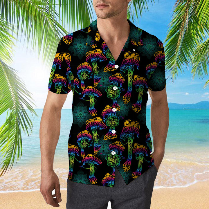 Magic Psychedelic Neon Mushroom Hawaiian Shirt | For Men & Women | HW1037-BehighStyle