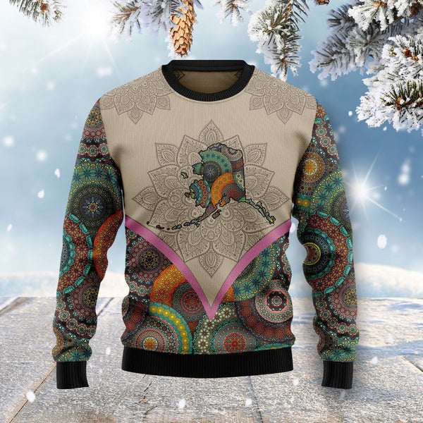 Mandala Alaska Home Ugly Christmas Sweater | For Men & Women | Adult | US1151-BehighStyle