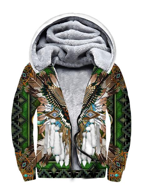 Mandala Owl Native Fleece Zip Hoodie All Over Print | FZ580