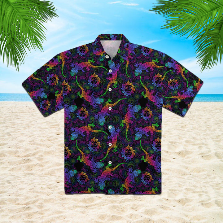 Mandalas Gecko Lizards With Boho Suns Tropical Pattern Hawaiian Shirt | For Men & Women | HW896-BehighStyle