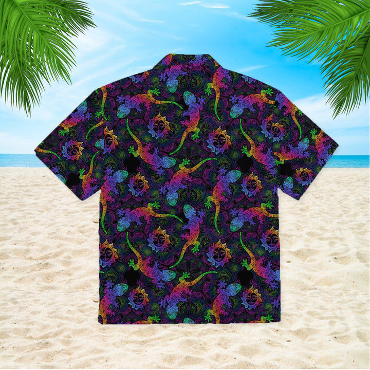 Mandalas Gecko Lizards With Boho Suns Tropical Pattern Hawaiian Shirt | For Men & Women | HW896-BehighStyle