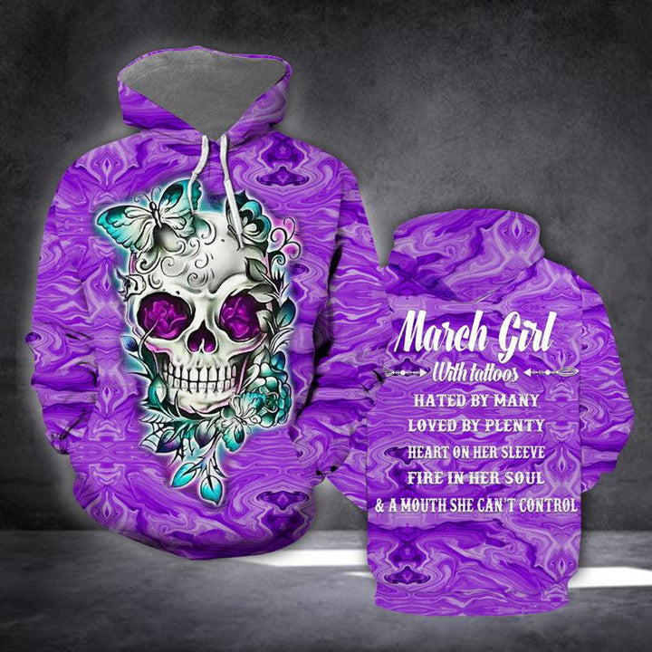 March Girl With Tattoos 3D All Over Print | For Men & Women | Adult | HP1568-BehighStyle