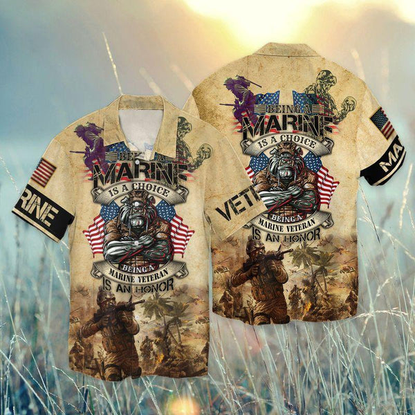 Marine Veteran Hawaiian Shirt | HW3160