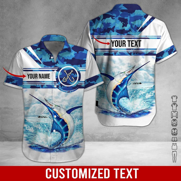 Marlin Fishing Custom Name Hawaiian Shirt | For Men & Women | HN529-BehighStyle