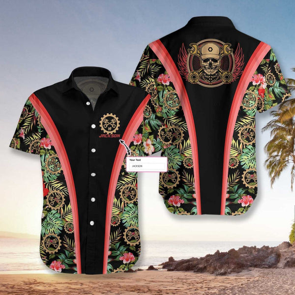 Mechanic Tropical Custom Name Hawaiian Shirt | For Men & Women | HN494-BehighStyle