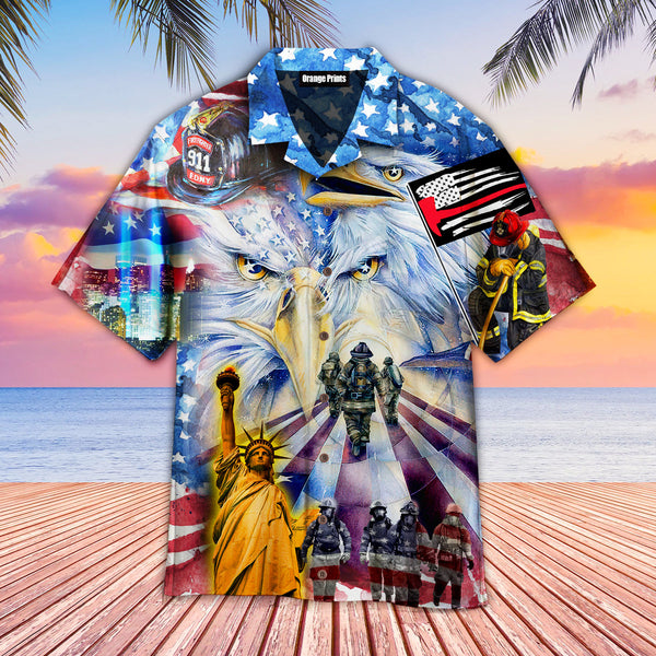 Memorial Day American Patriot Eagle Hawaiian Shirt | For Men & Women | HW1653-BehighStyle