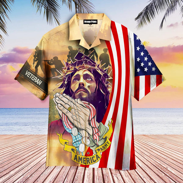 Memorial Day Jesus Bless For American Veteran Hawaiian Shirt | HW3176