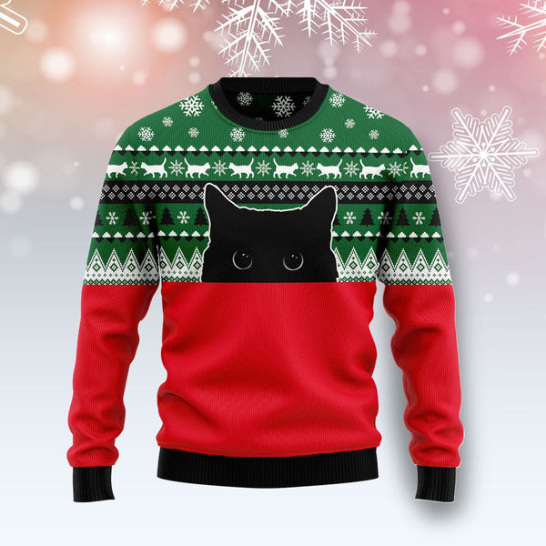 Meow Meow Black Cat Ugly Christmas Sweater | For Men & Women | Adult | US1229-BehighStyle