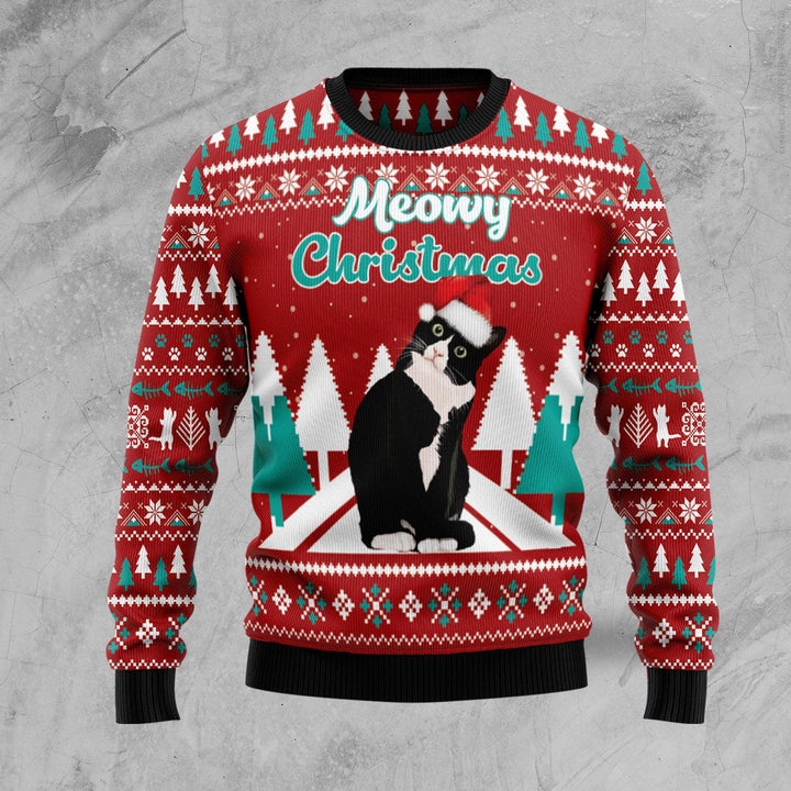 Meowy Christmas Ugly Christmas Sweater | For Men & Women | Adult | US1456-BehighStyle