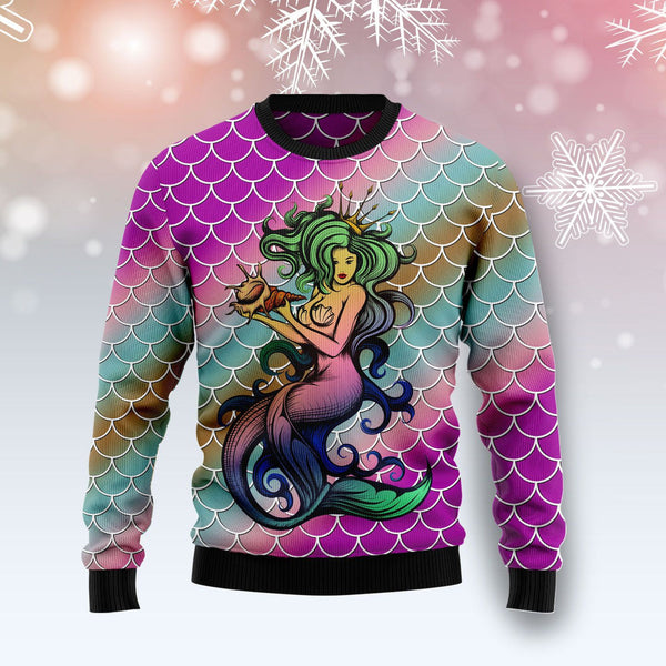 Mermaid Light Ugly Christmas Sweater | For Men & Women | Adult | US1494-BehighStyle