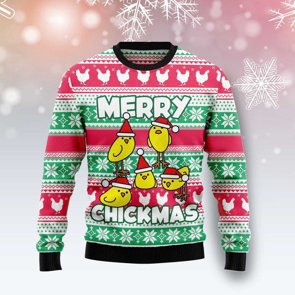 Merry Chickmas Ugly Christmas Sweater | For Men & Women | Adult | US1491-BehighStyle