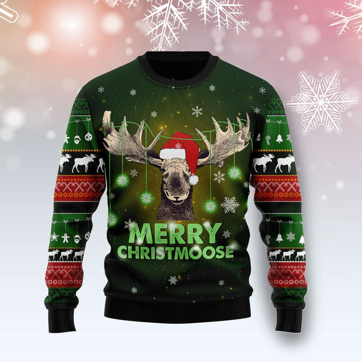 Merry ChristMoose Ugly Christmas Sweater | For Men & Women | Adult | US1492-BehighStyle