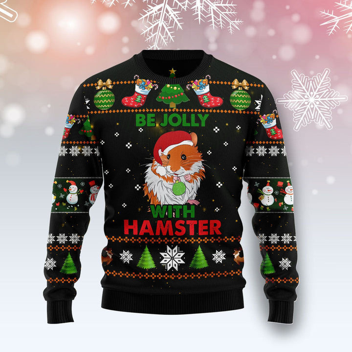 Merry Christmas Hamster Be Jolly Ugly Christmas Sweater | For Men & Women | Adult | US1023-BehighStyle