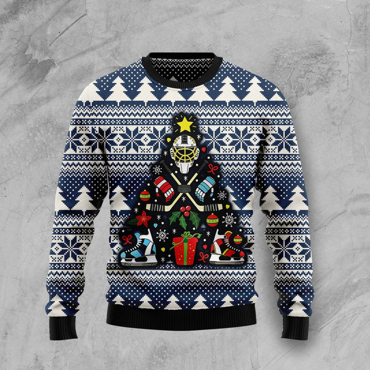 Merry Christmas Hockey Ugly Christmas Sweater | For Men & Women | Adult | US1007-BehighStyle