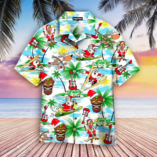 Merry Christmas In July Santa Claus Hawaiian Shirt | For Men & Women | HW2772-BehighStyle