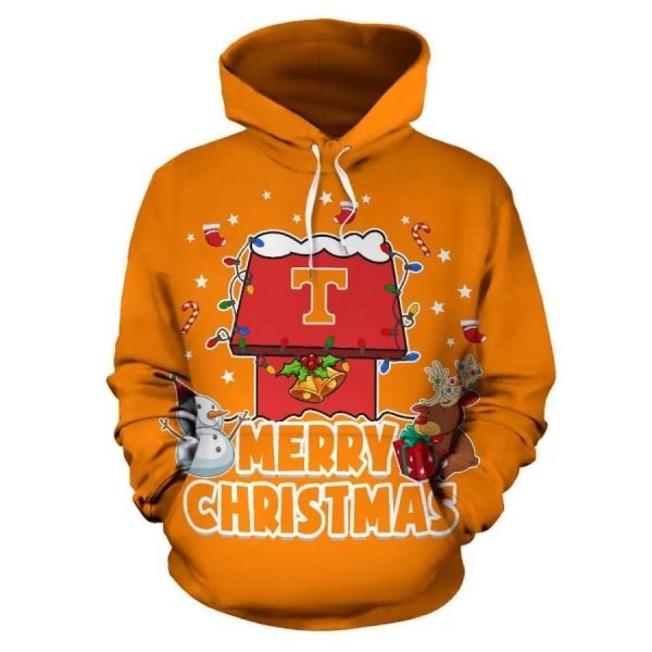Merry Christmas Tennessee Volunteers With Snow 3D All Over Print | For Men & Women | Adult | HP1943-BehighStyle
