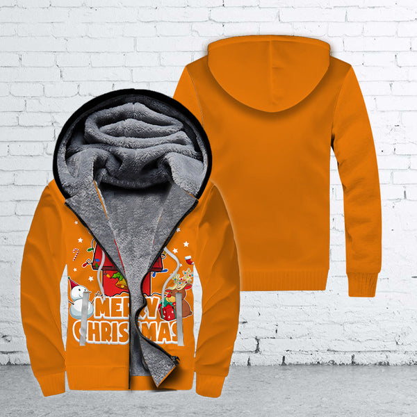 Merry Christmas Tennessee Volunteers With Snow Fleece Zip Hoodie All Over Print | FZ802