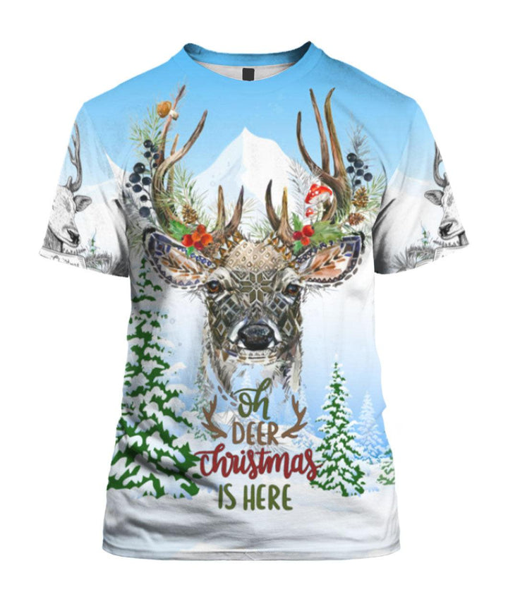 Merry Christmas With Deer 3D All Over Print | For Men & Women | Adult | HP1563-BehighStyle