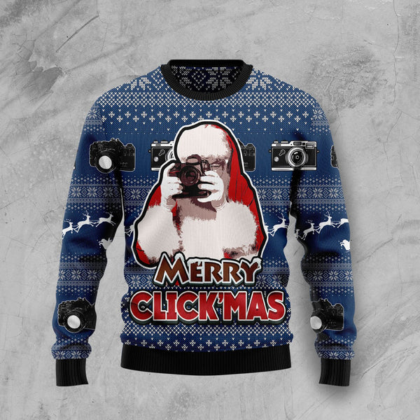 Merry Clickmas Ugly Christmas Sweater | For Men & Women | Adult | US1493-BehighStyle