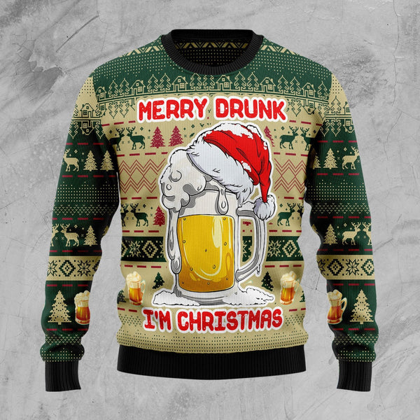 Merry Drunk I’m Christmas Ugly Christmas Sweater | Adult | US1709