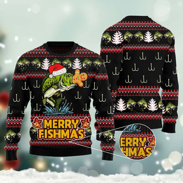 Merry Fishmas Ugly Christmas Sweater | Adult | US1478