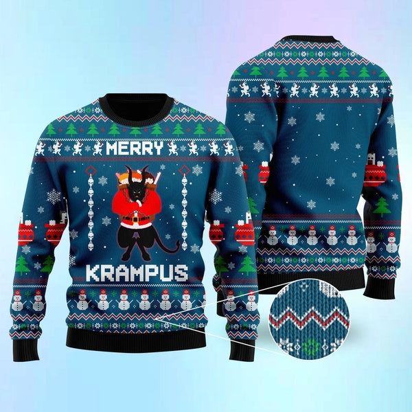 Merry Krampus Ugly Christmas Sweater | For Men & Women | Adult | US1217-BehighStyle