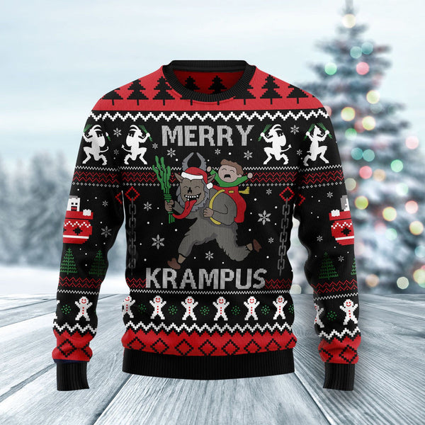 Merry Krampus Ugly Christmas Sweater | For Men & Women | Adult | US1486-BehighStyle