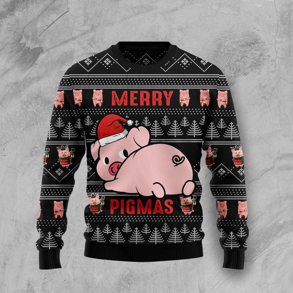 Merry Pigmas Cute Ugly Christmas Sweater | Adult | US1975