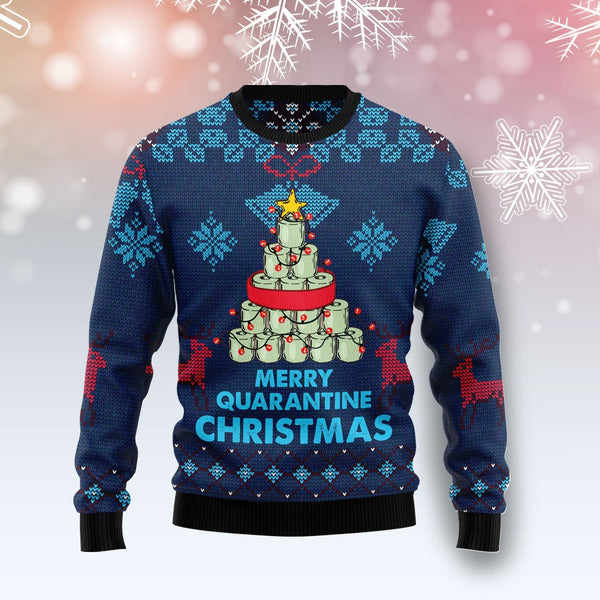 Merry Quarantine Christmas Ugly Christmas Sweater | Adult | US1790