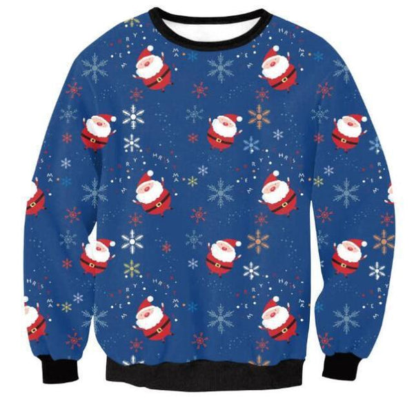 Merry Santa Claus Ugly Christmas Sweater | For Men & Women | Adult | US1368-BehighStyle