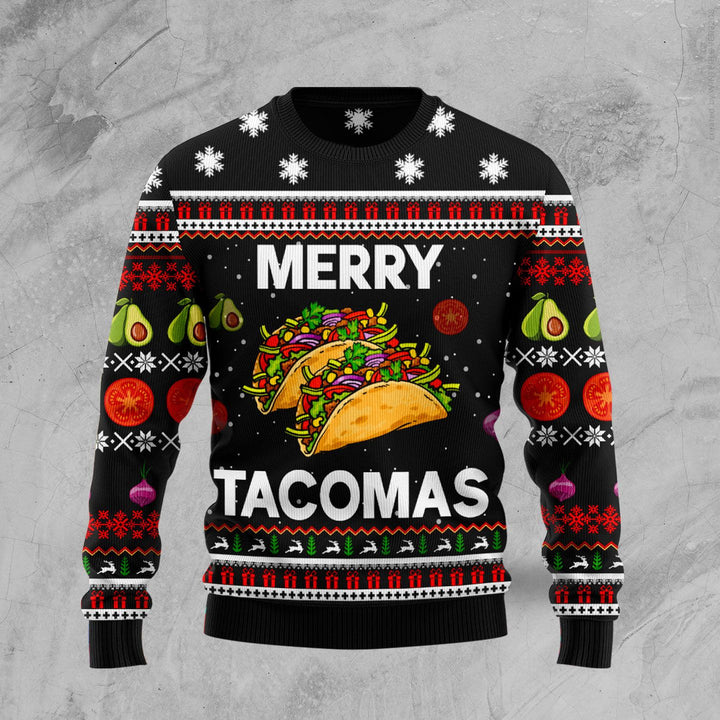 Merry Tacomas Ugly Christmas Sweater | For Men & Women | Adult | US1457-BehighStyle