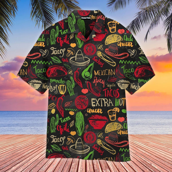 Mexican Food Seamless Happy Cinco de Mayo Aloha Hawaiian Shirt | For Men & Women | HW614-BehighStyle