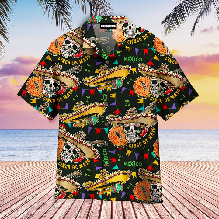 Mexican Skull Cinco De Mayo Aloha Hawaiian Shirt | For Men & Women | WT4020-BehighStyle