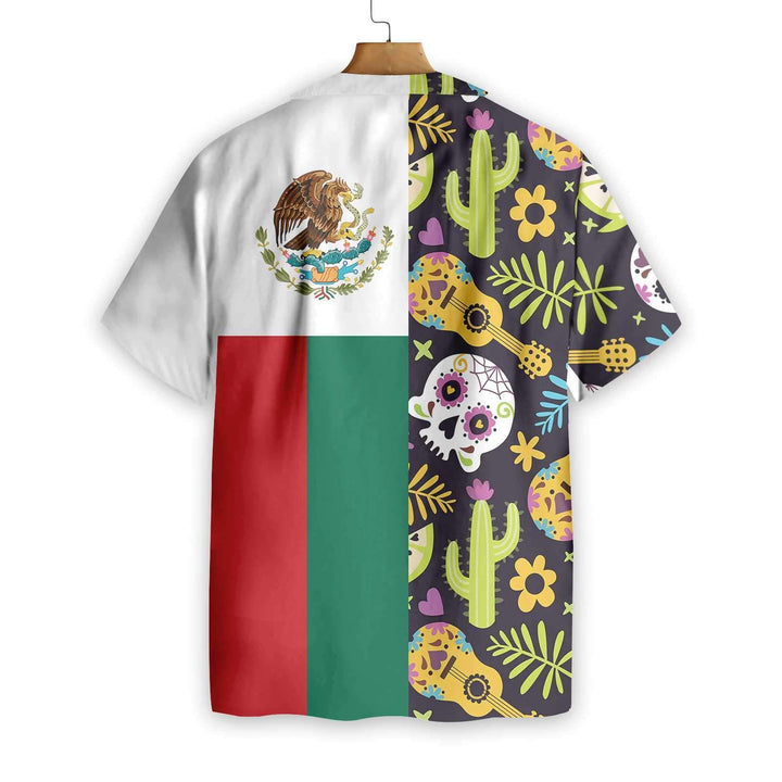 Mexican Skull Guitar Flag Hawaiian Shirt | For Men & Women | HW1623-BehighStyle