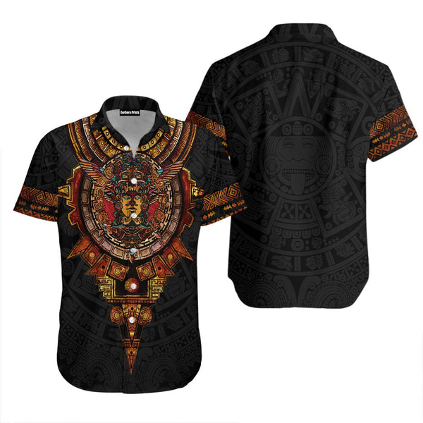 Mexico Aztec Sun Stone Aloha Hawaiian Shirts For Men & For Women | WT7431