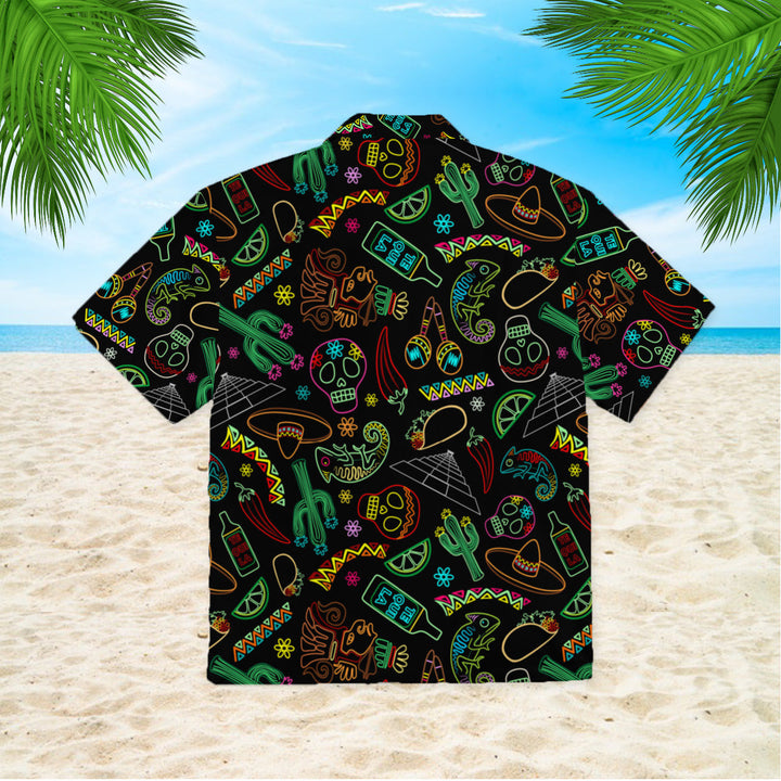 Mexico Neon Fiesta Cinco De Mayo Hawaiian Shirt | For Men & Women | HW315-BehighStyle