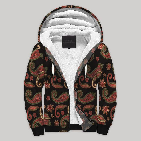Midnight Paisley Fleece Zip Hoodie All Over Print | FZ709