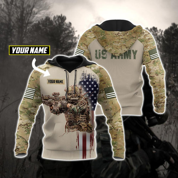 US Army 3D All Over Printed Shirts For Men and Women Custom Name  | Adult | CN416