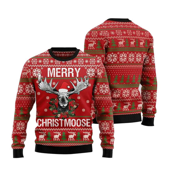 Moose Merry Christmoose Ugly Christmas Sweater | Adult | US2220