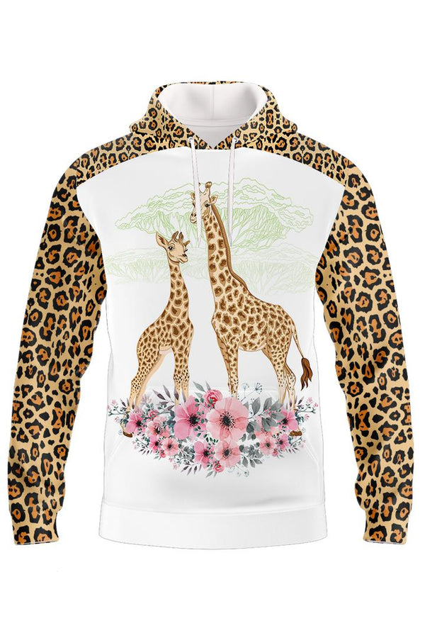 Mother And Son Giraffe Pink Flowers 3D All Over Print | For Men & Women | Adult | HP1173-BehighStyle