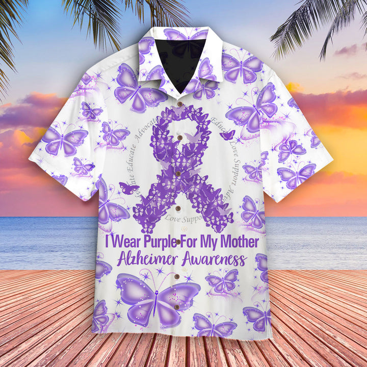 Mother's Day Alzheimer's Awareness Cool Design Aloha Hawaiian Shirt | For Men & Women | HW1074-BehighStyle