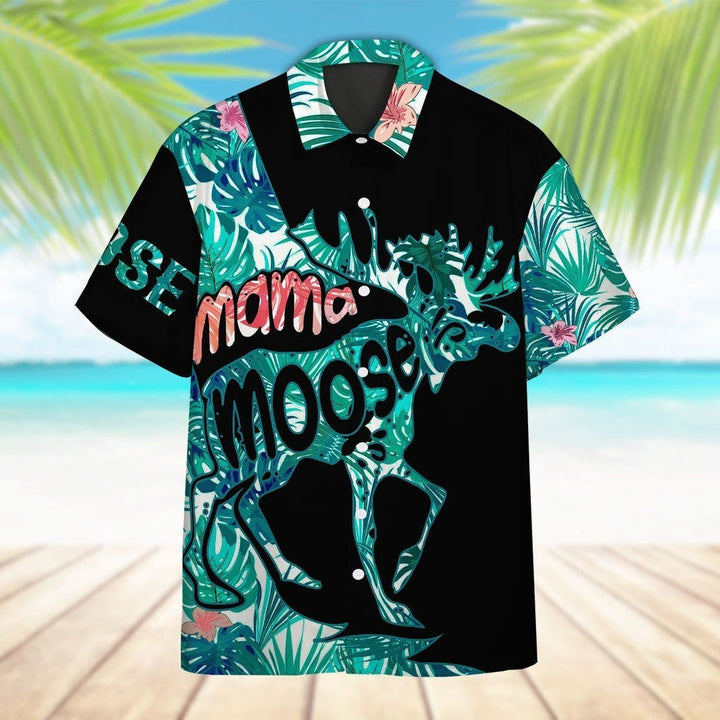 Mother's Day Mama Moose Cool Design Aloha Hawaiian Shirt | For Men & Women | HW1101-BehighStyle