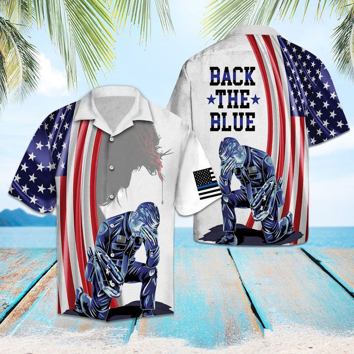 Mother’s day Father’s day US Police Officer Hawaiian Shirt | For Men & Women | HW2469-BehighStyle