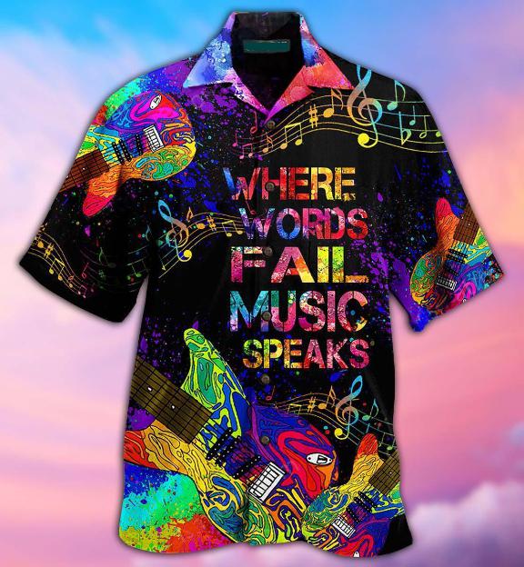 Music Speaks Hawaiian Lei Hawaiian Shirt | For Men & Women | HW1565-BehighStyle