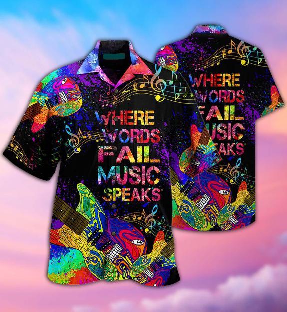 Music Speaks Hawaiian Lei Hawaiian Shirt | For Men & Women | HW1565-BehighStyle